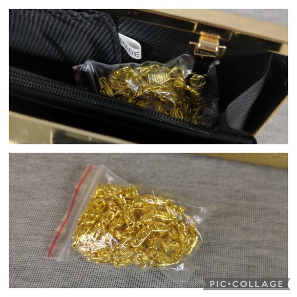 🎄 3/$35 Two Pieces of Metallic Tone Clutches - Picture 7 of 16